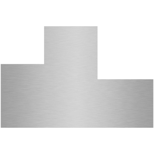Plaque aluminium brossé sur mesure - Découpe gauche et droite