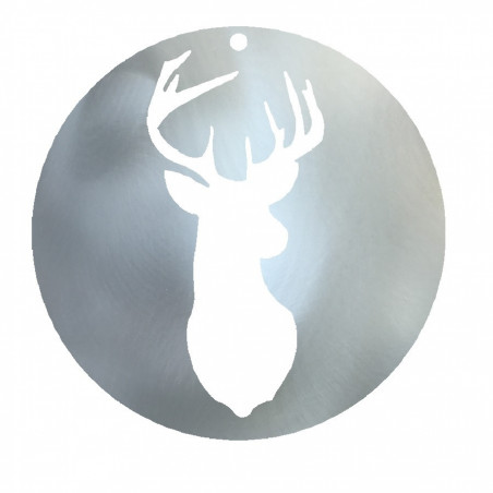 Tête de renne ou de cerf pour décoration de Noël boule de Noël en inox